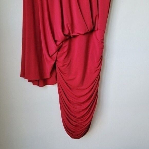Bcbgmaxazia Red One Shoulder Dress Size Small - Picture 13 of 15